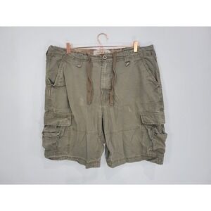 Wonderwall Broken-In Cargo Shorts Men 36 Olive Green Vintage Surf Utility Cotton